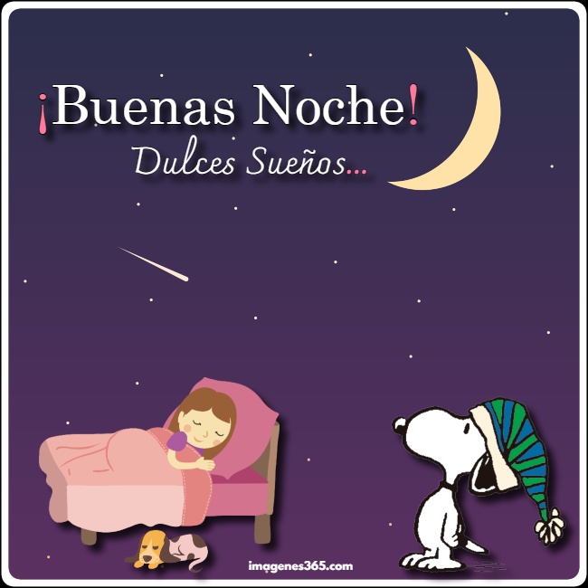 25 Frases y Imágenes de Buenas Noches Snoopy 2023 Imagenes 365