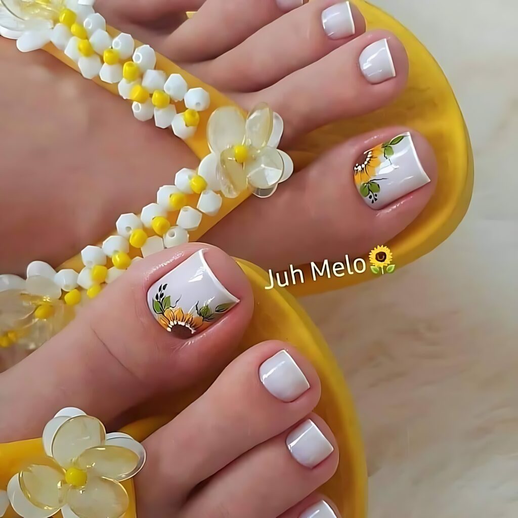 decoración de uñas de pies de moda