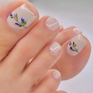 diseños de uñas para pies juveniles